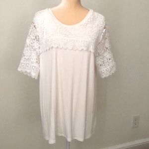 Adrianna Papell Women’s White Tunic Size XL